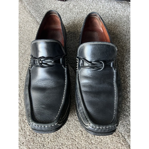 Donald Pliner Other - Mens Donald Pliner Black Leather Knot Driving Shoes Loafers Ettore  12 M